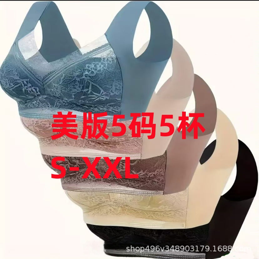 欧美版型亚马逊希音外贸temu跨境无痕文胸女士内衣女聚拢超大码